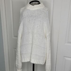 Urban Outfitters White Mockneck Sweater Size XS